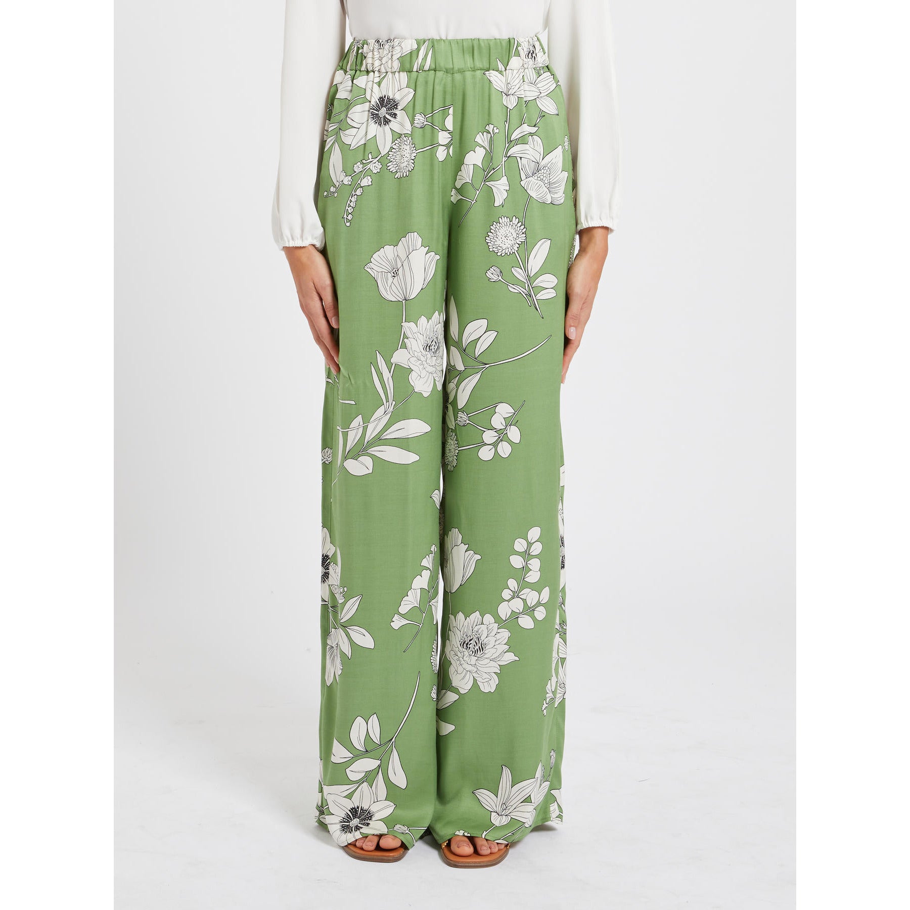 PANTALONE STAMPA TROPICAL FLOWERS