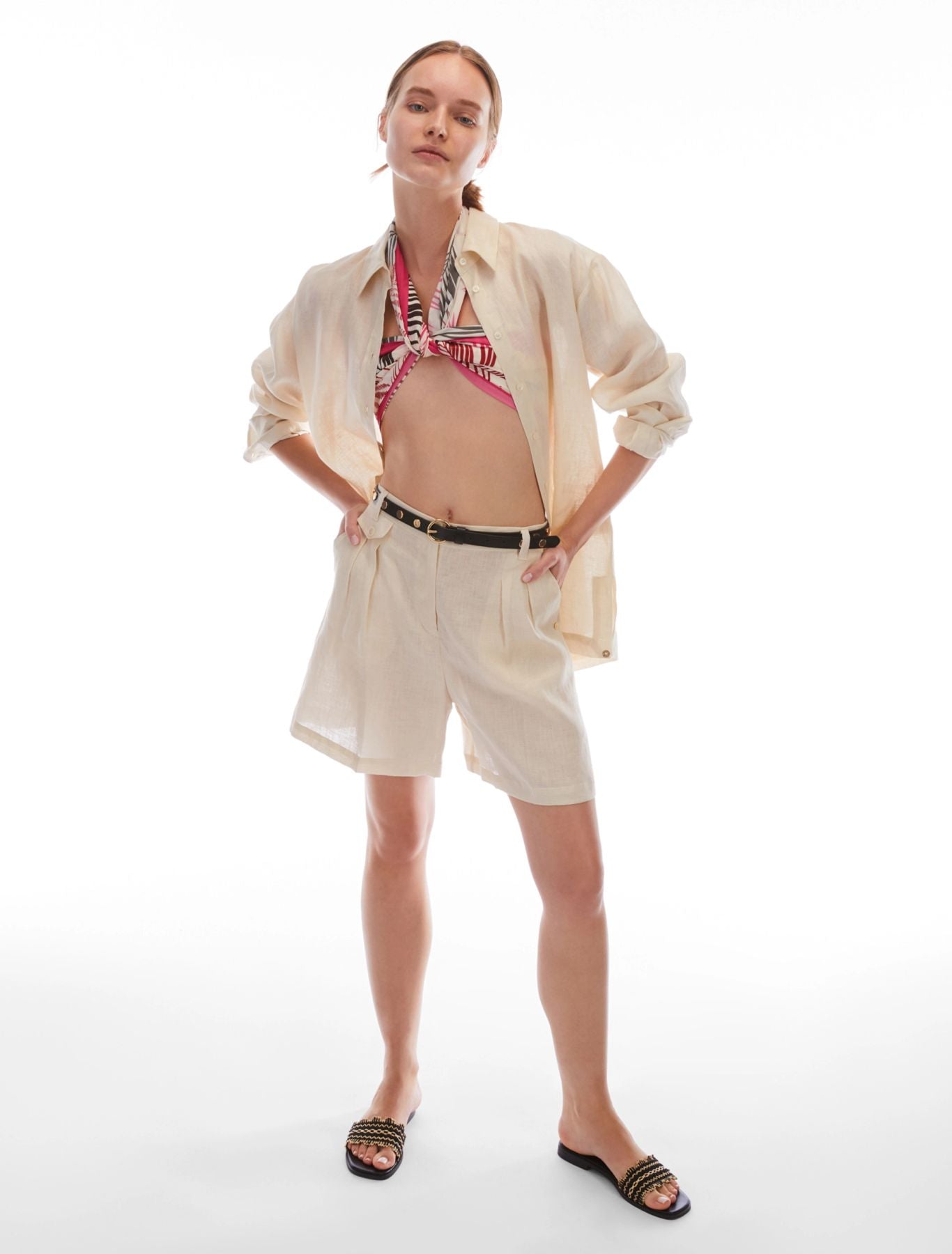 Camicia oversize in puro lino