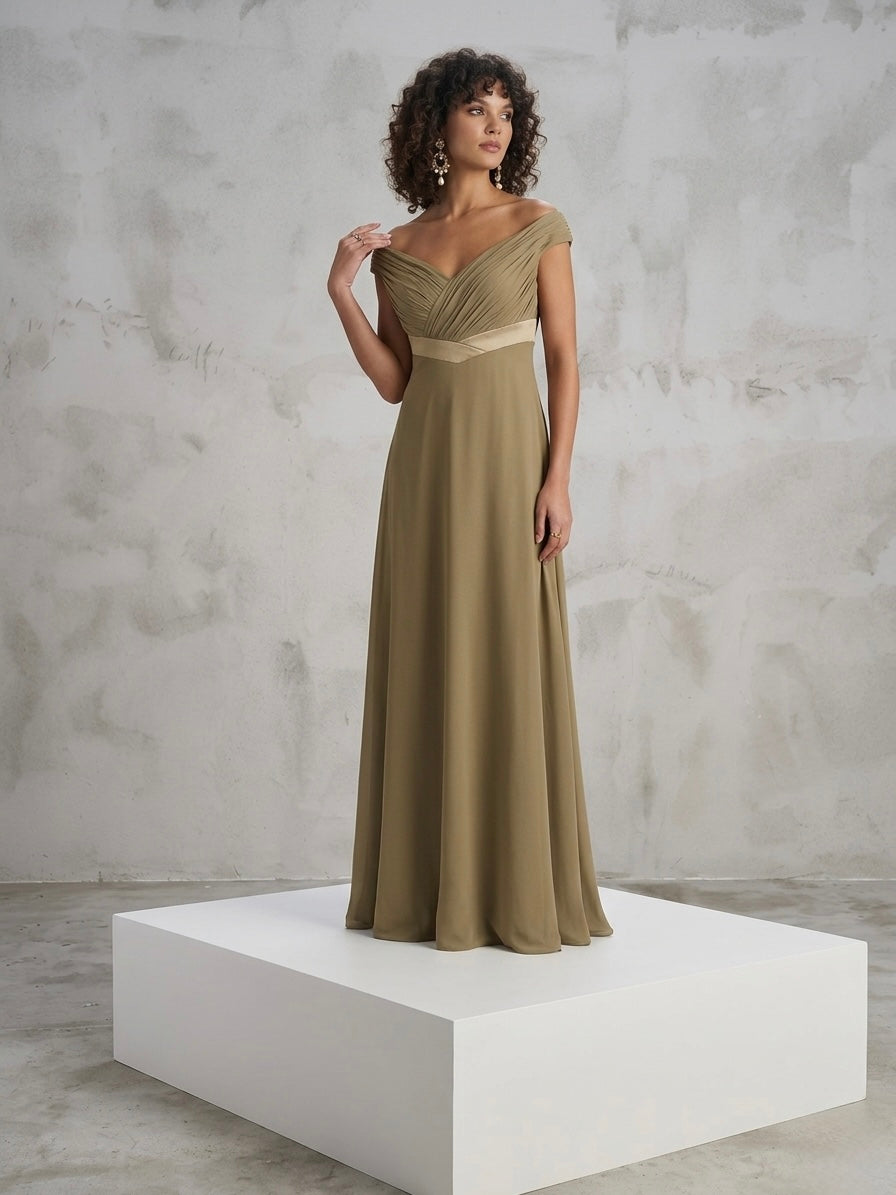 Abito Scollo Omerale con Arriccio