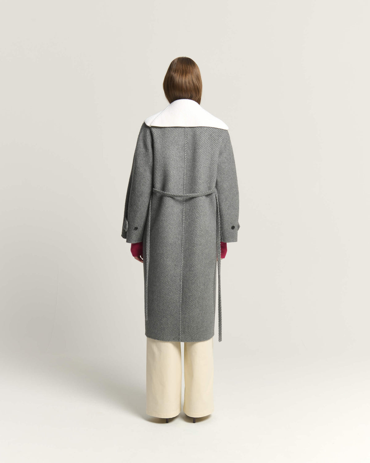 Cappotto Doppio Petto Con Collo