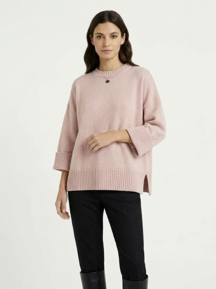 Maglione con Spacchi Laterali In Alpaca