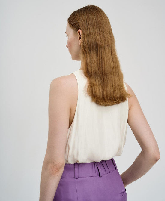 Top drappeggiato