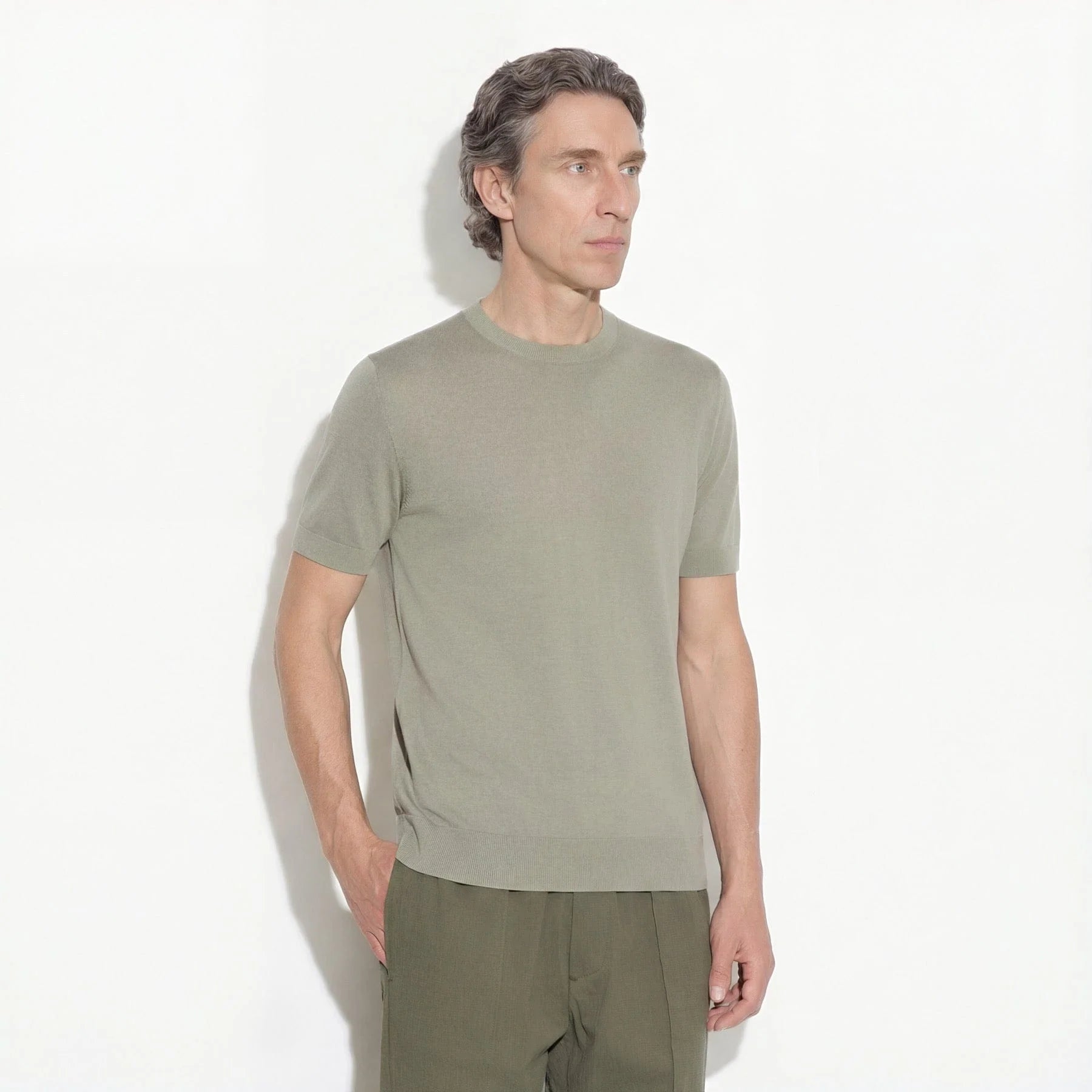 Maglia Girocollo in Seta e Cotone