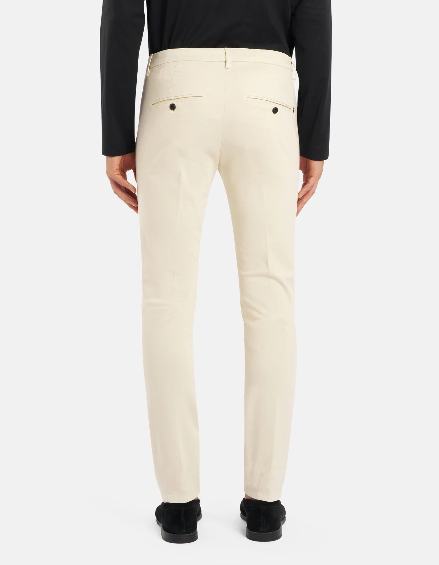 Pantaloni Regular In Gabardina Mano Calda