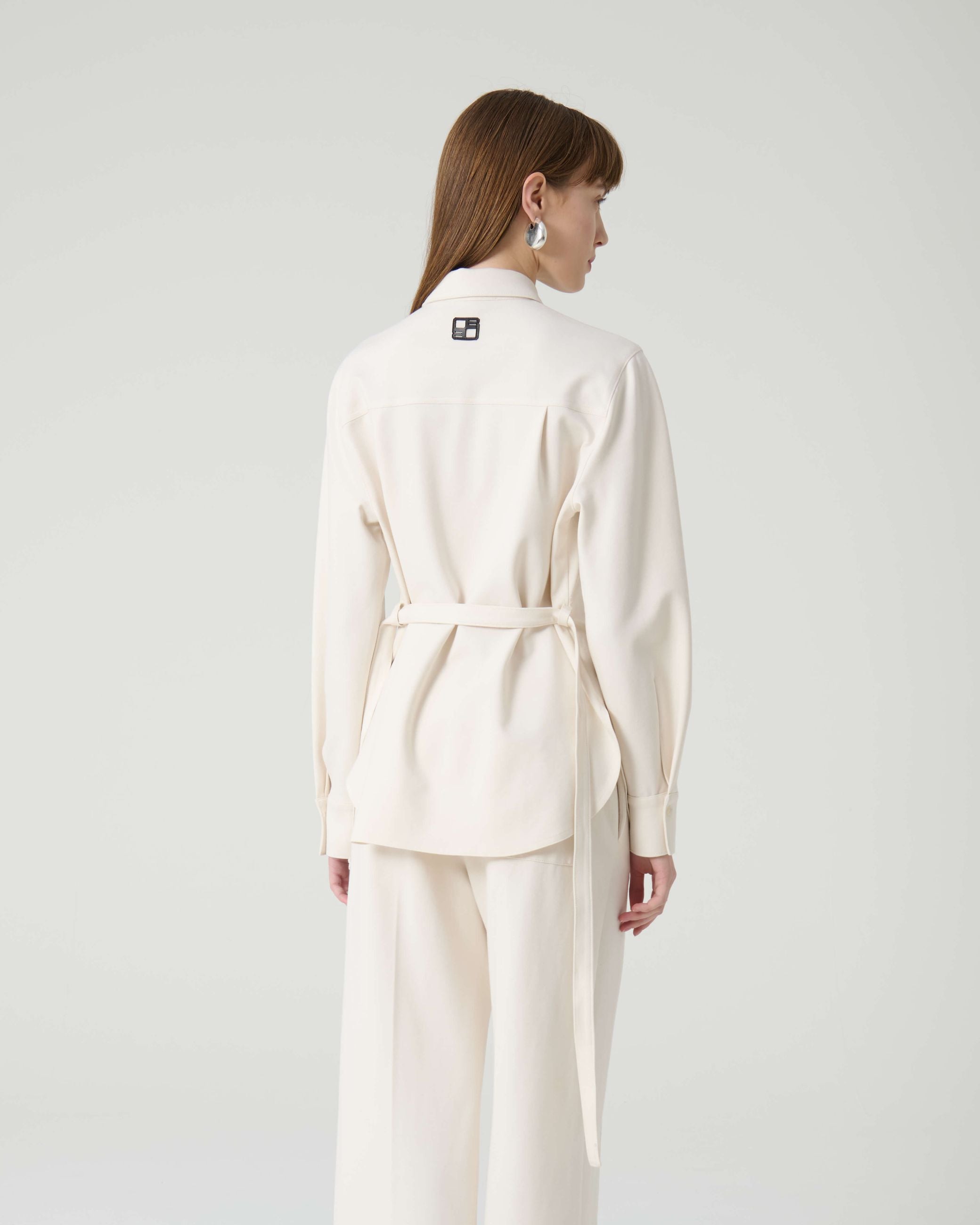 Giacca Camicia Con Cintura