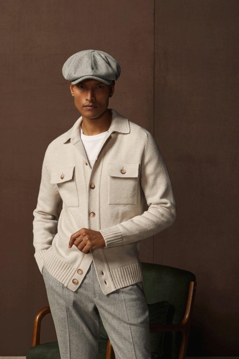 Giubbino-Overjacket in Lana Super Geelong