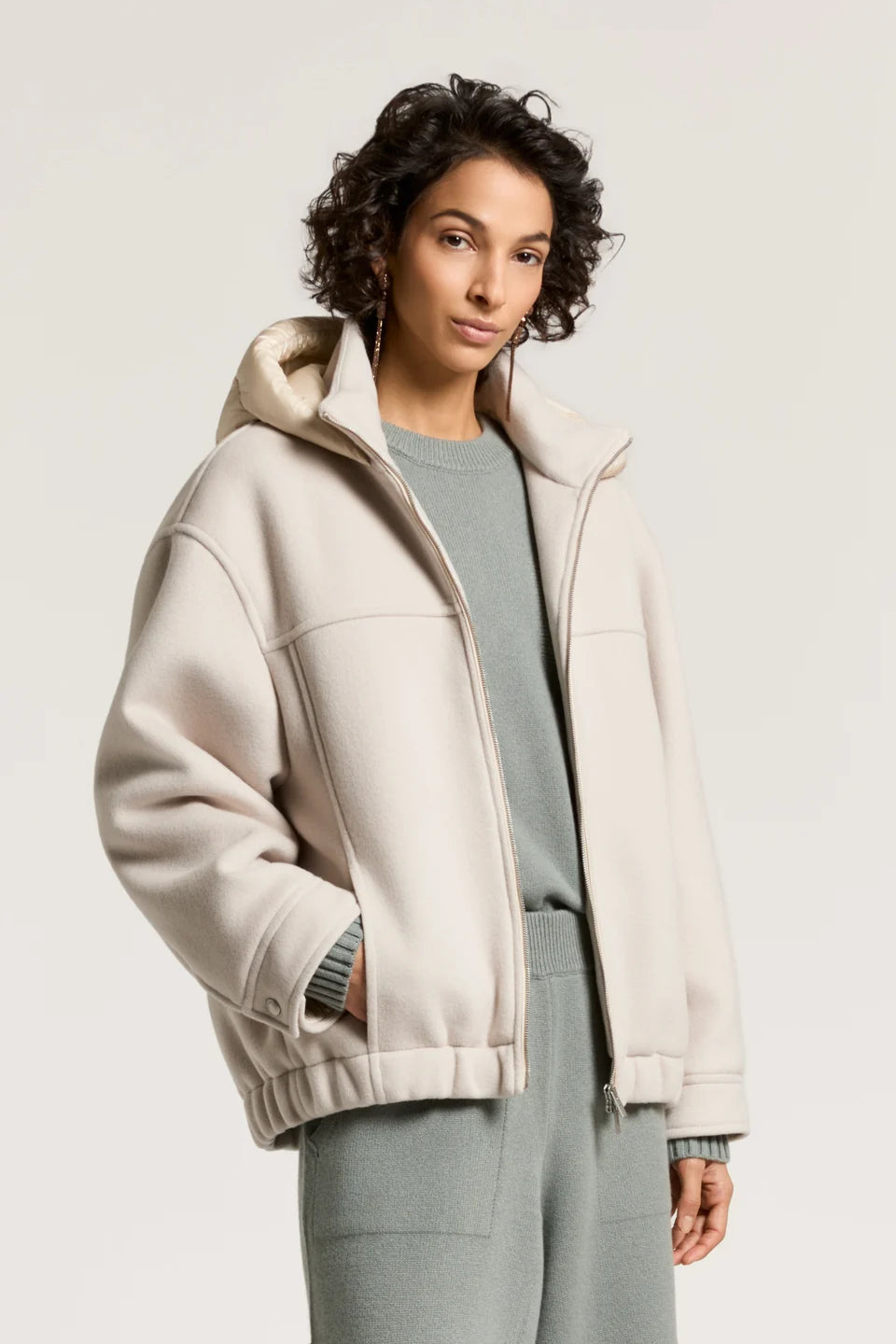 Giaccone in Lana Misto Cashmere