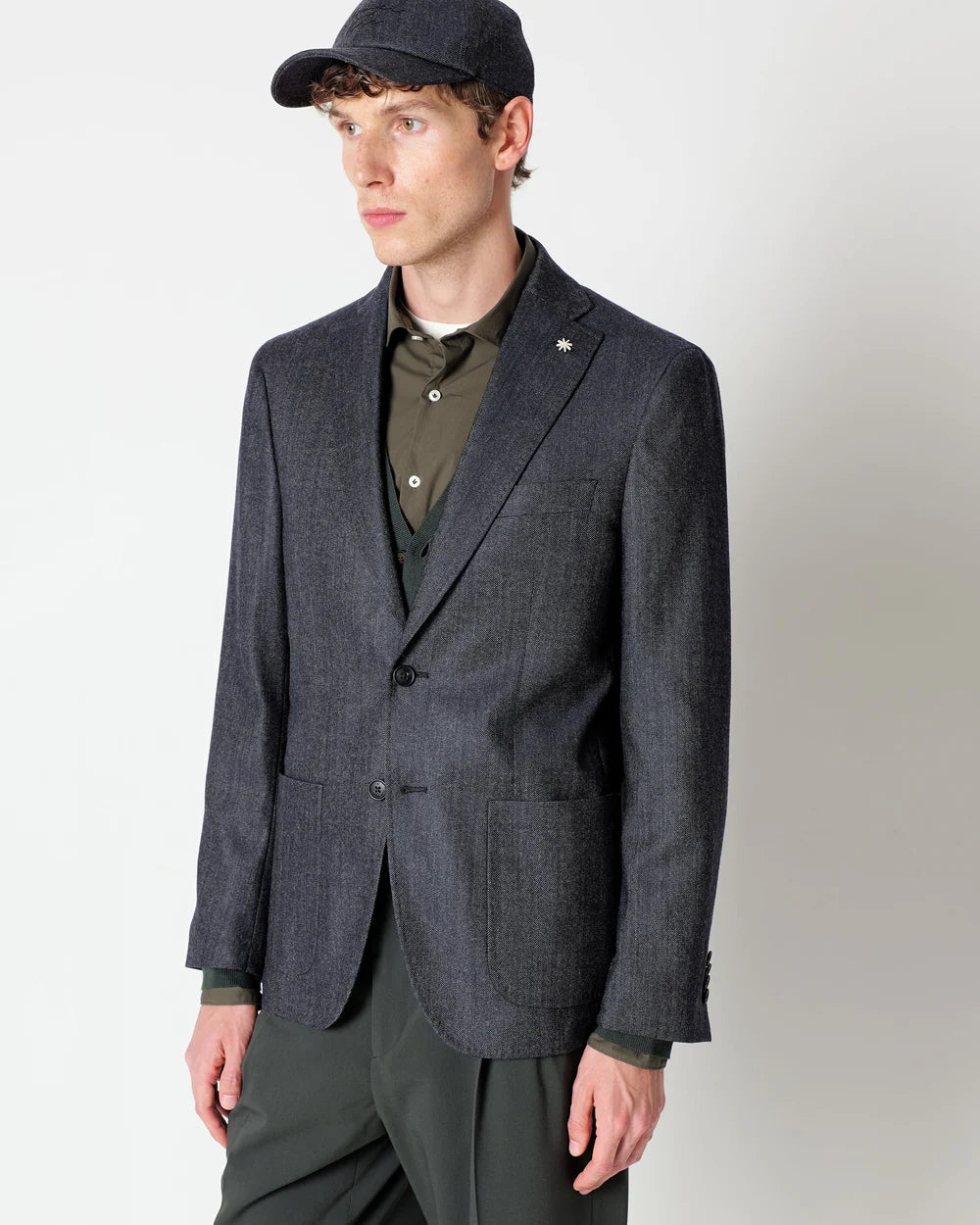Giacca Twill Effetto Denim
