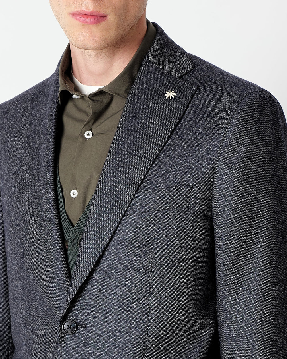 Giacca Twill Effetto Denim