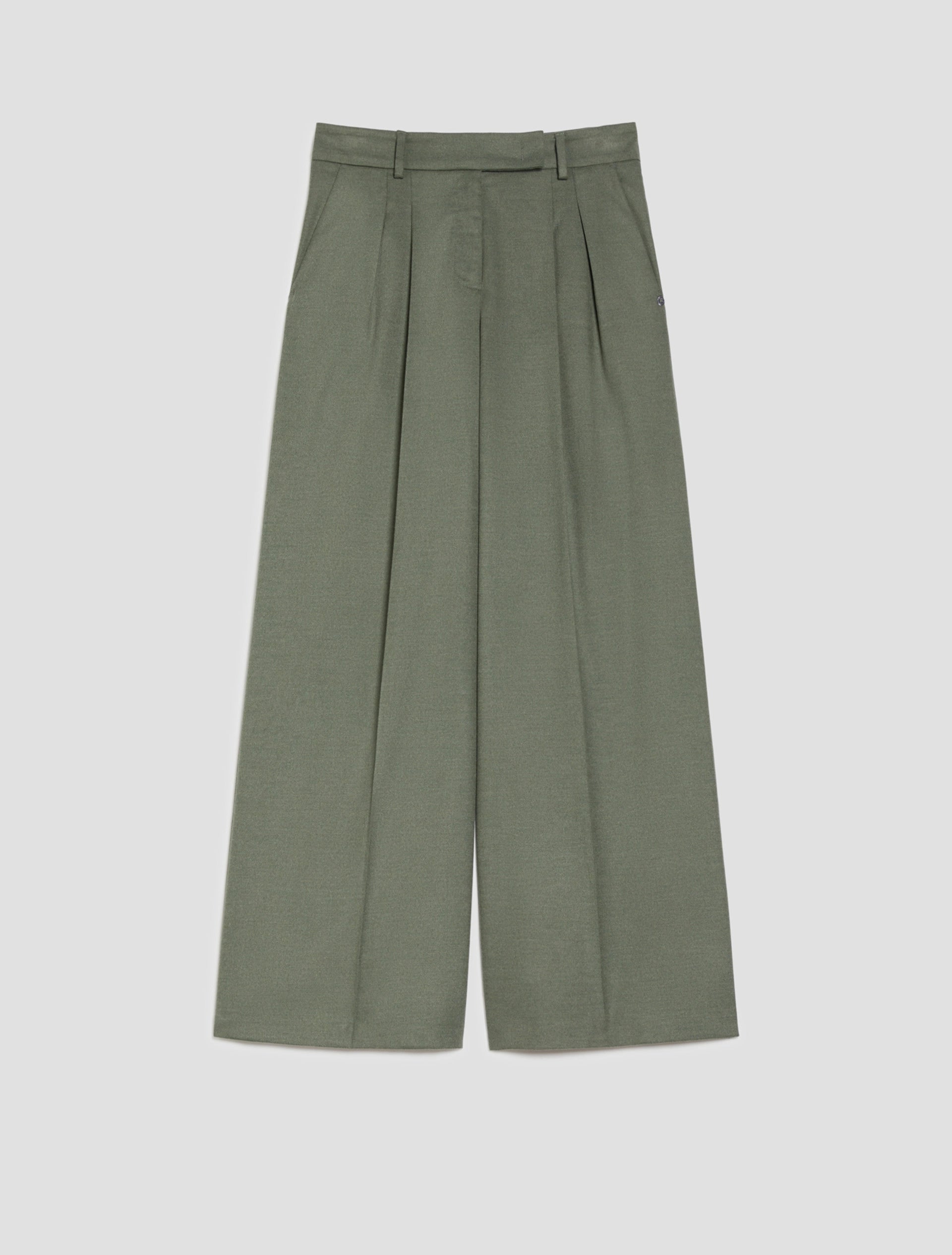 Pantaloni ampi in blend di lana