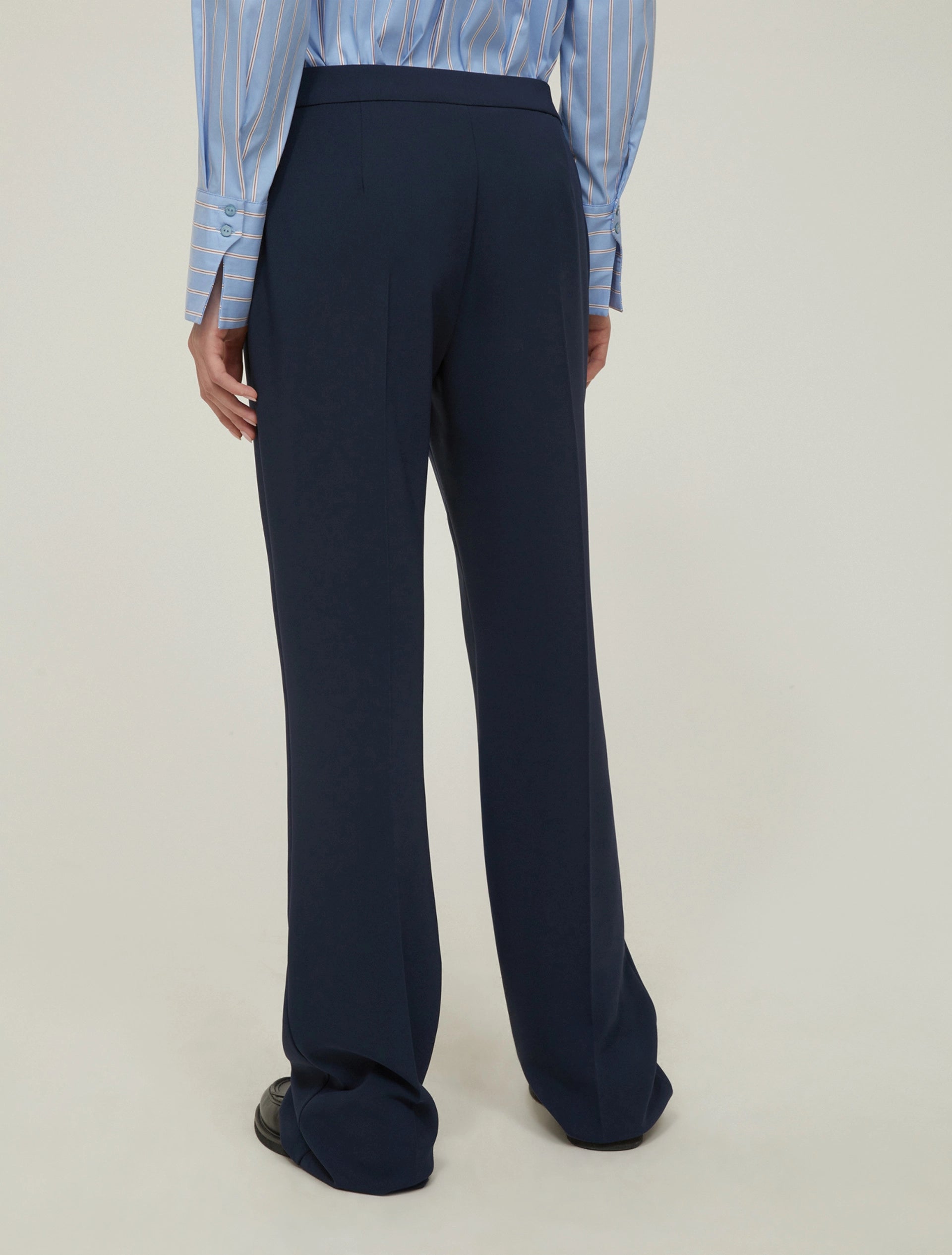 Pantaloni flare fit in cady