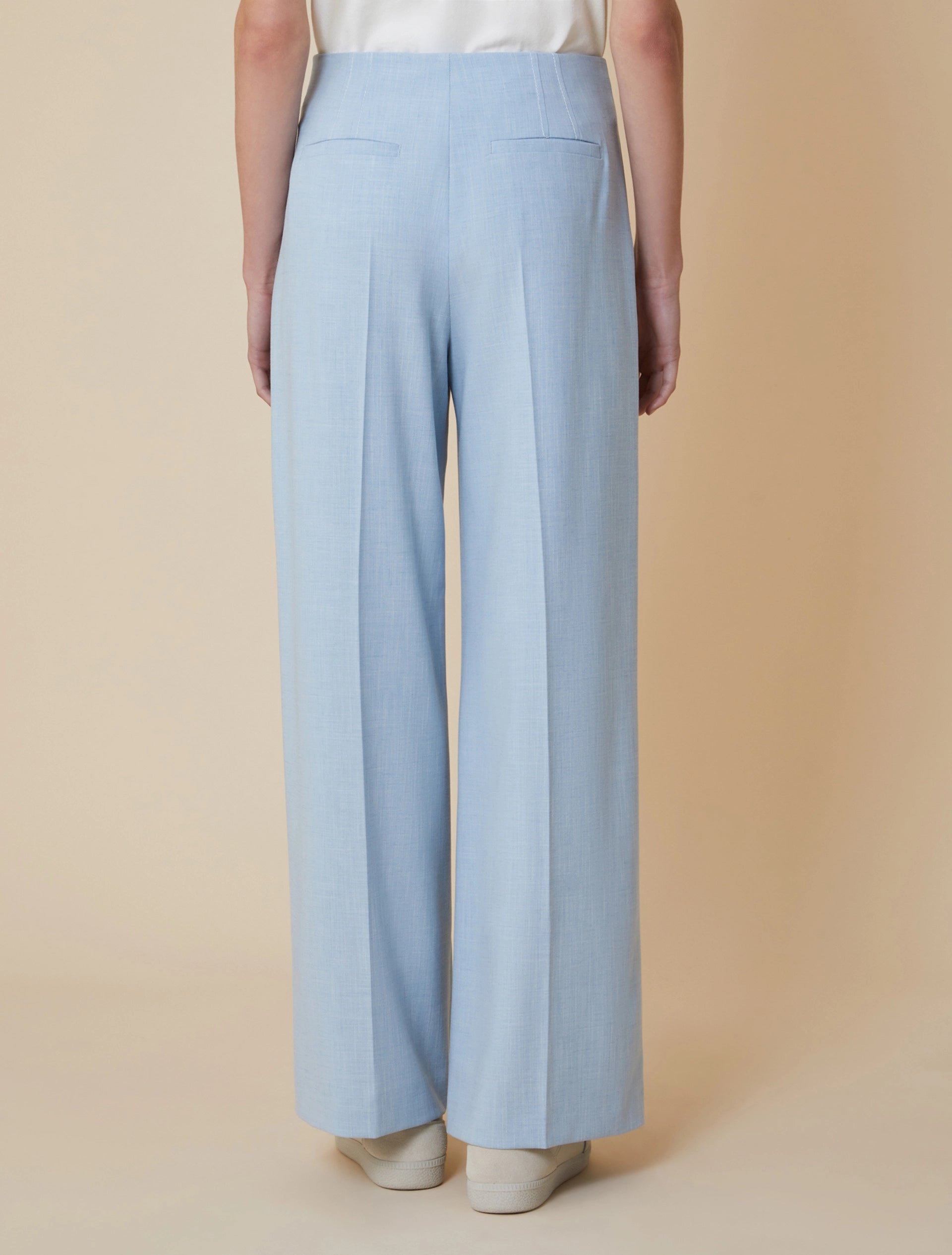 Pantaloni Ampi In Tela Chiné