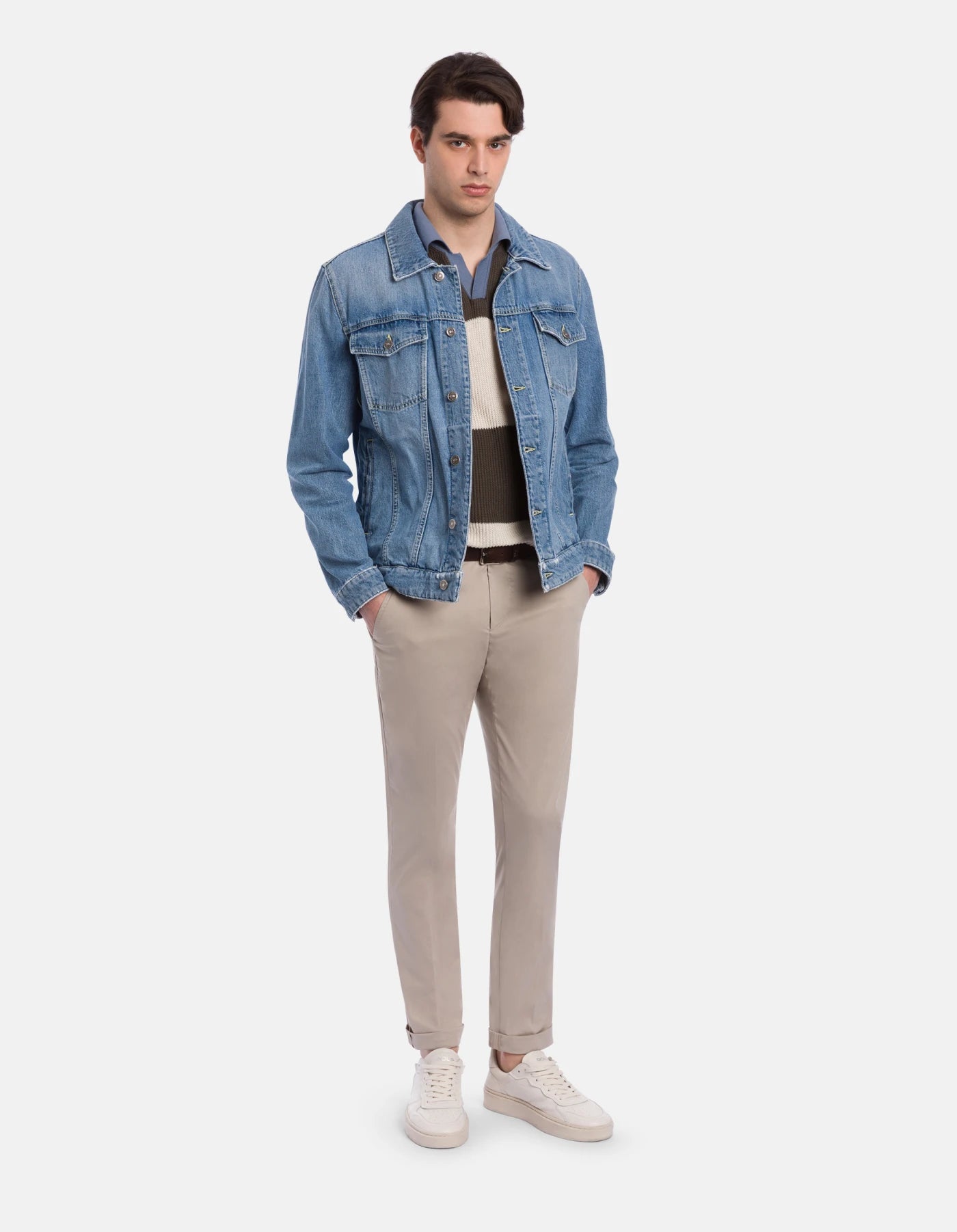 Pantaloni Gaubert in Popeline Cotone e Nylon DON DUP
