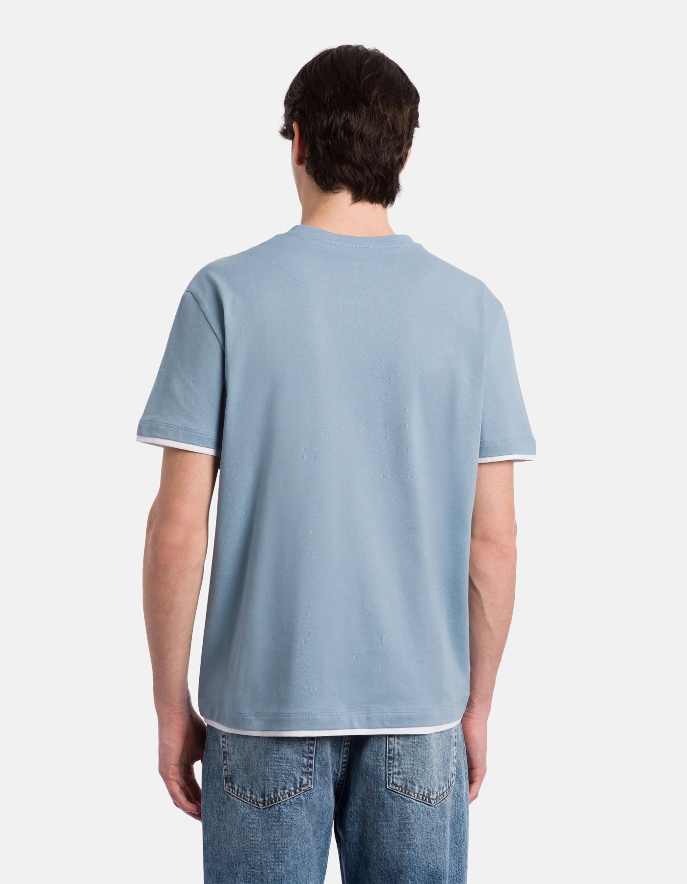 T-shirt Girocollo Regular in Piquet Bicolore DON DUP