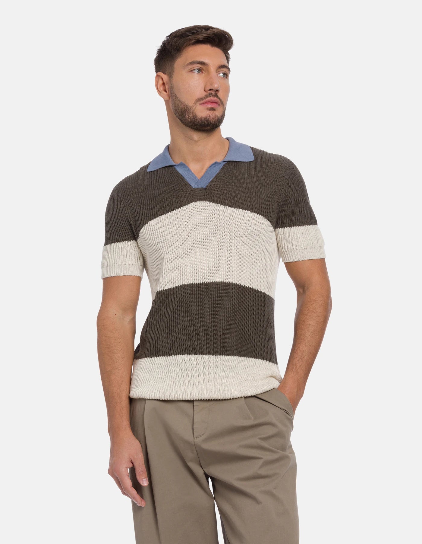 Polo Regular in Costa Inglese Rigata