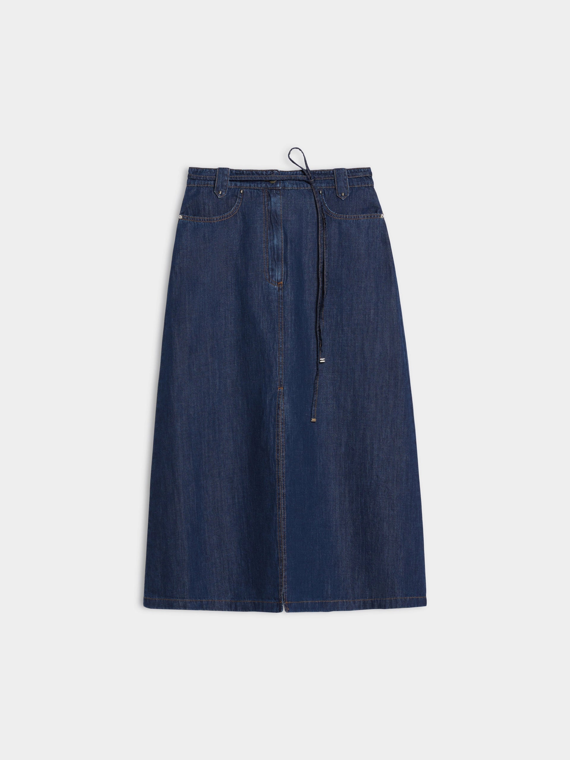 Gonna Svasata Con Spacco In Denim