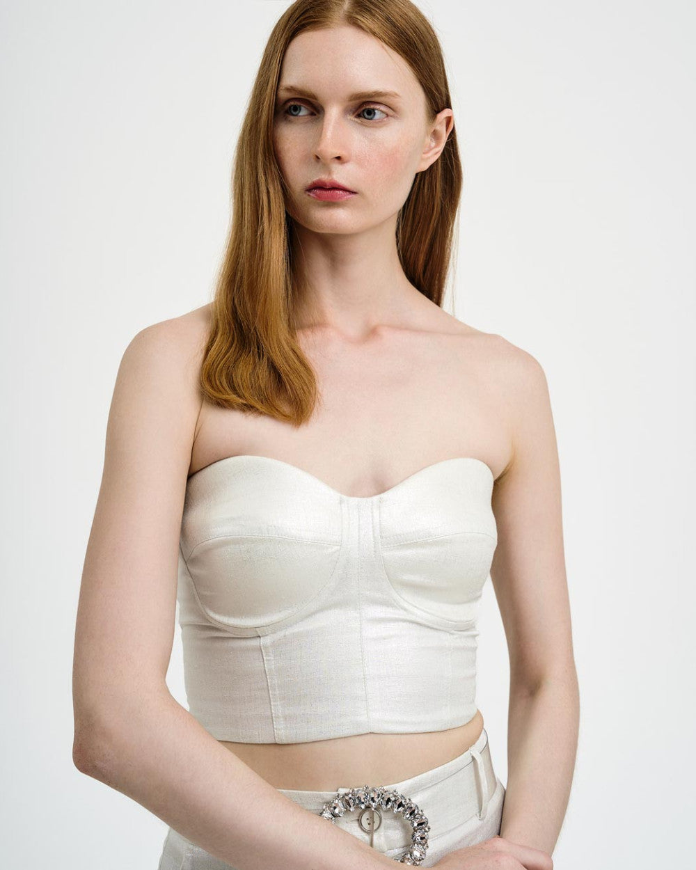 Top bustier scintillante