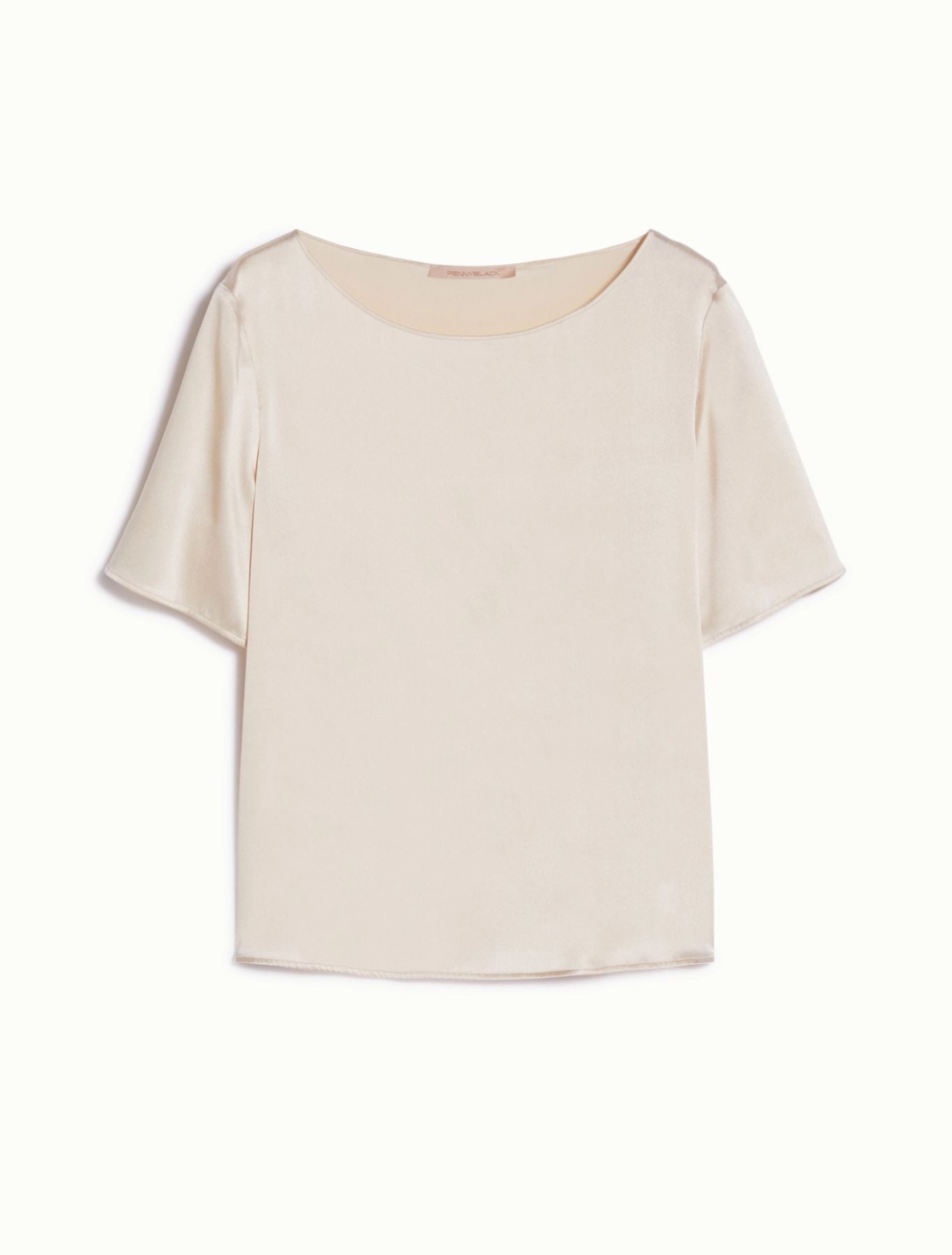 Raso T Shirt Di Seta T-Shirt Da Donna In Raso Di Seta A Maniche