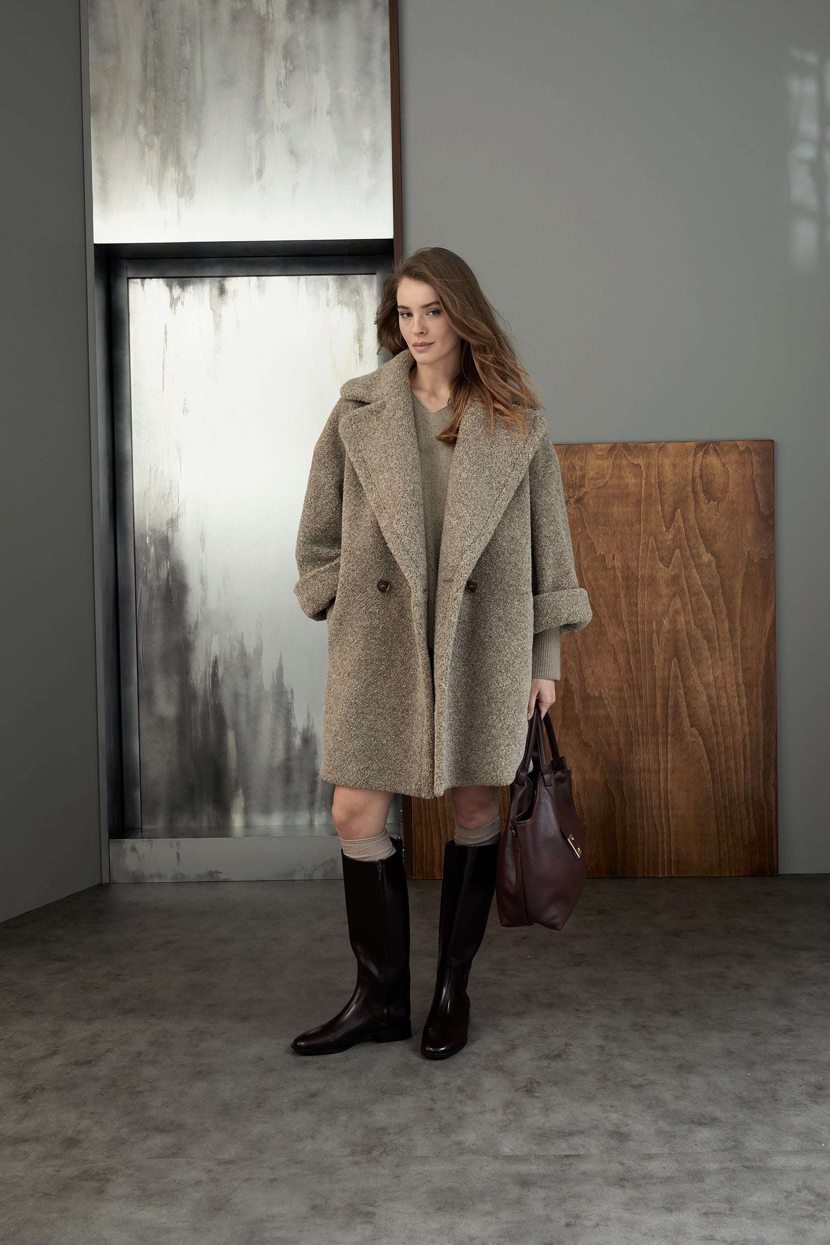 Cappotto Over in Boucle
