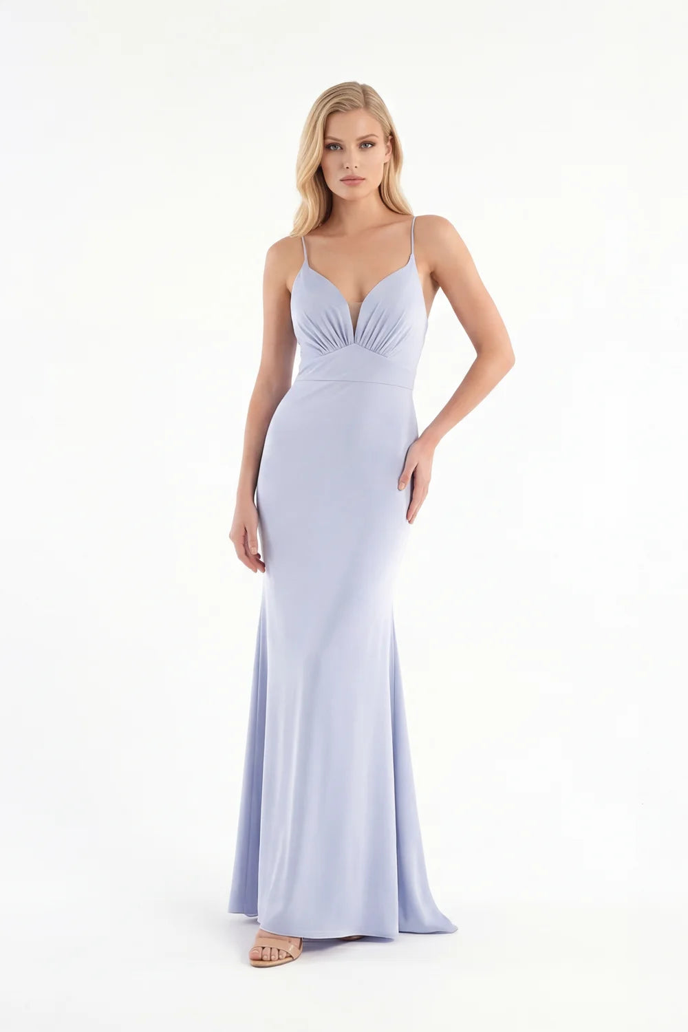 Abito Sirena Aderente Con Stola