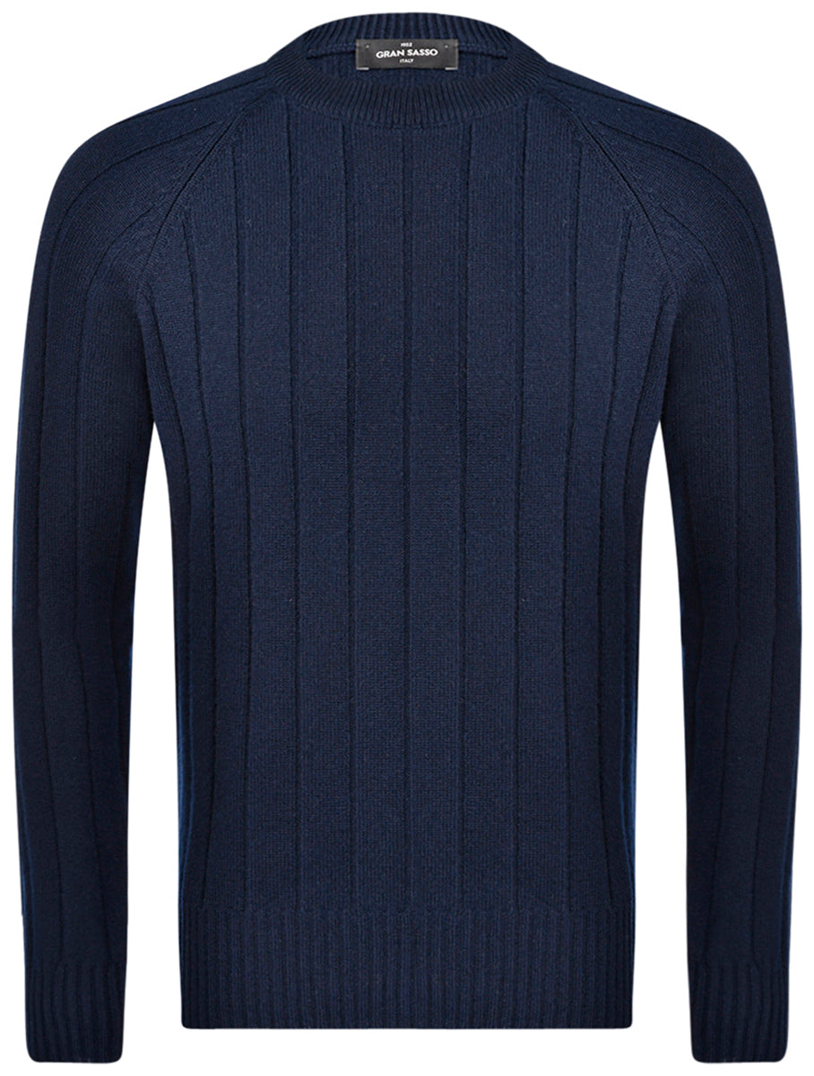 Maglia A Coste Misto Cashmere