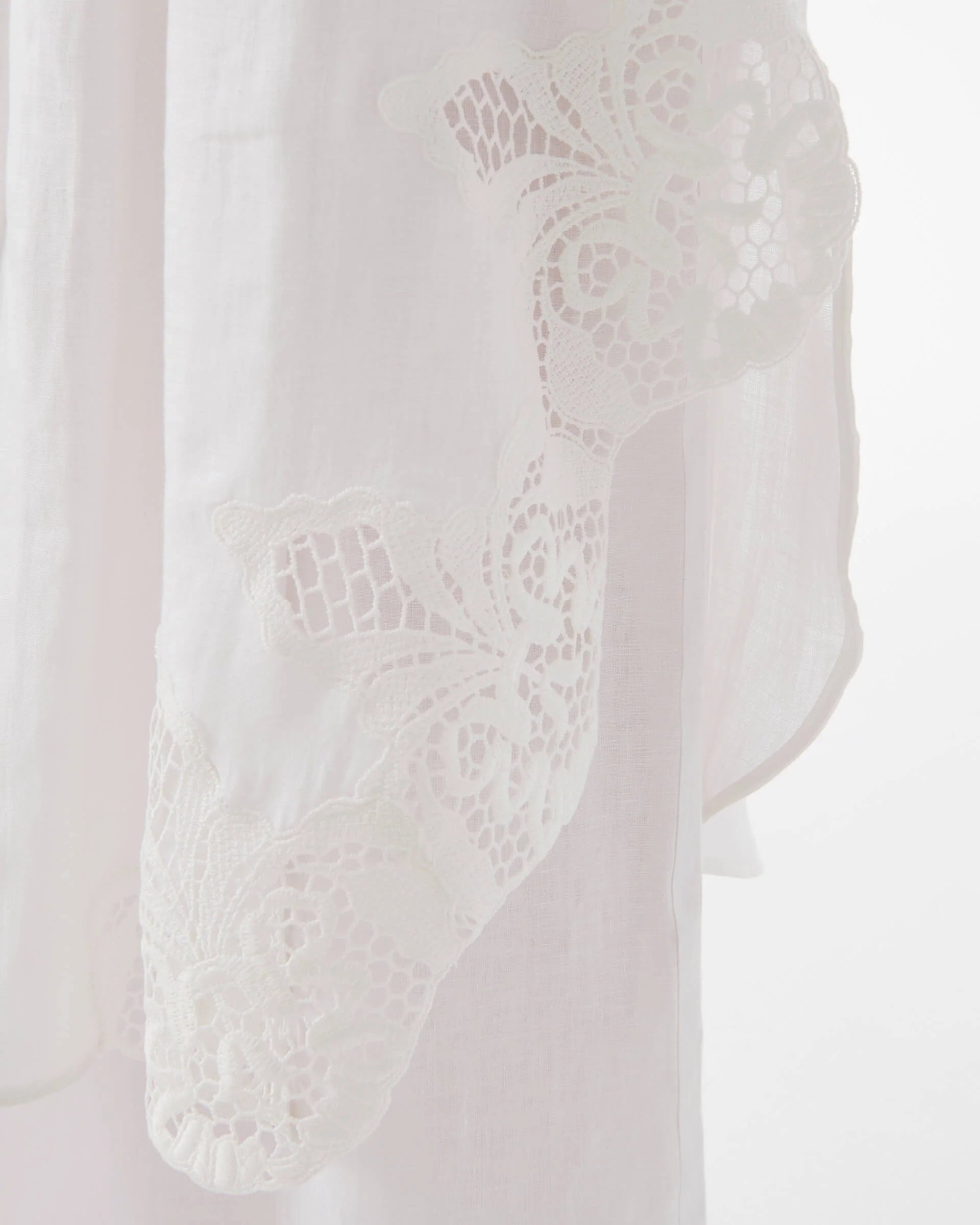 Abito Tunica in Lino con Pizzo