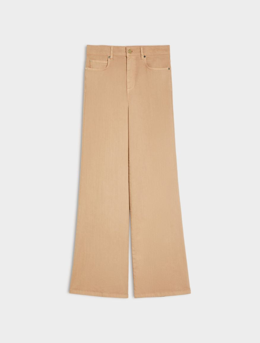 Pantaloni denim gamba larga