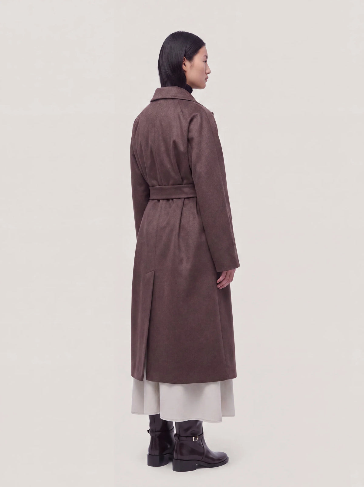 Cappotto Lungo in Cashmere con Cintura