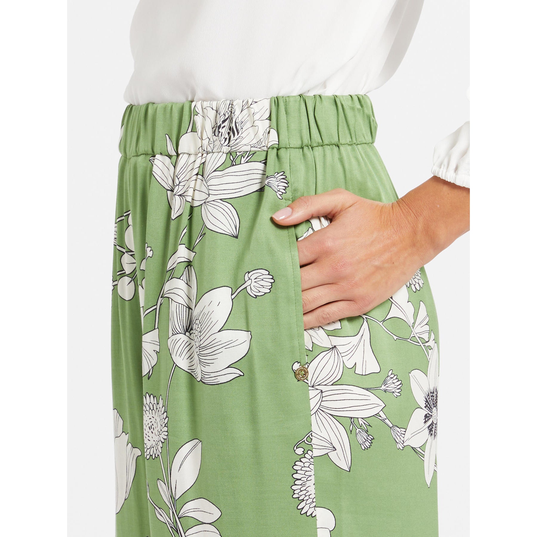 PANTALONE STAMPA TROPICAL FLOWERS