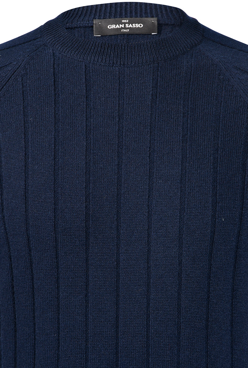 Maglia A Coste Misto Cashmere