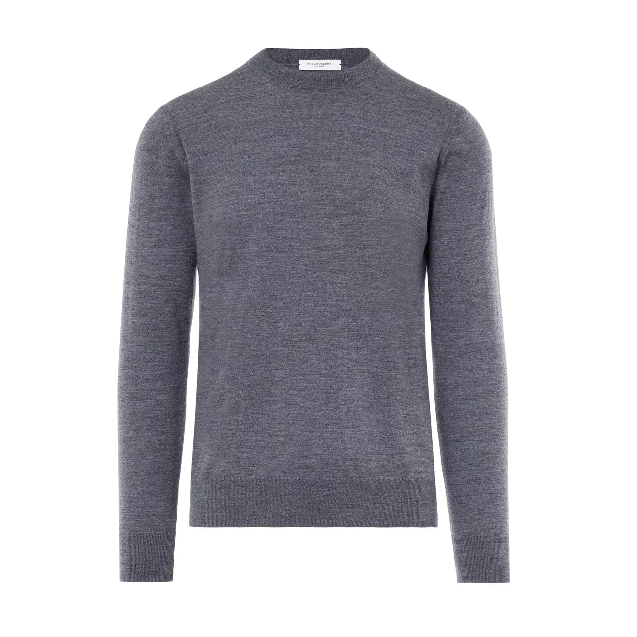 GIROCOLLO  MELANGE IN LANA MERINO EXTRAFINE