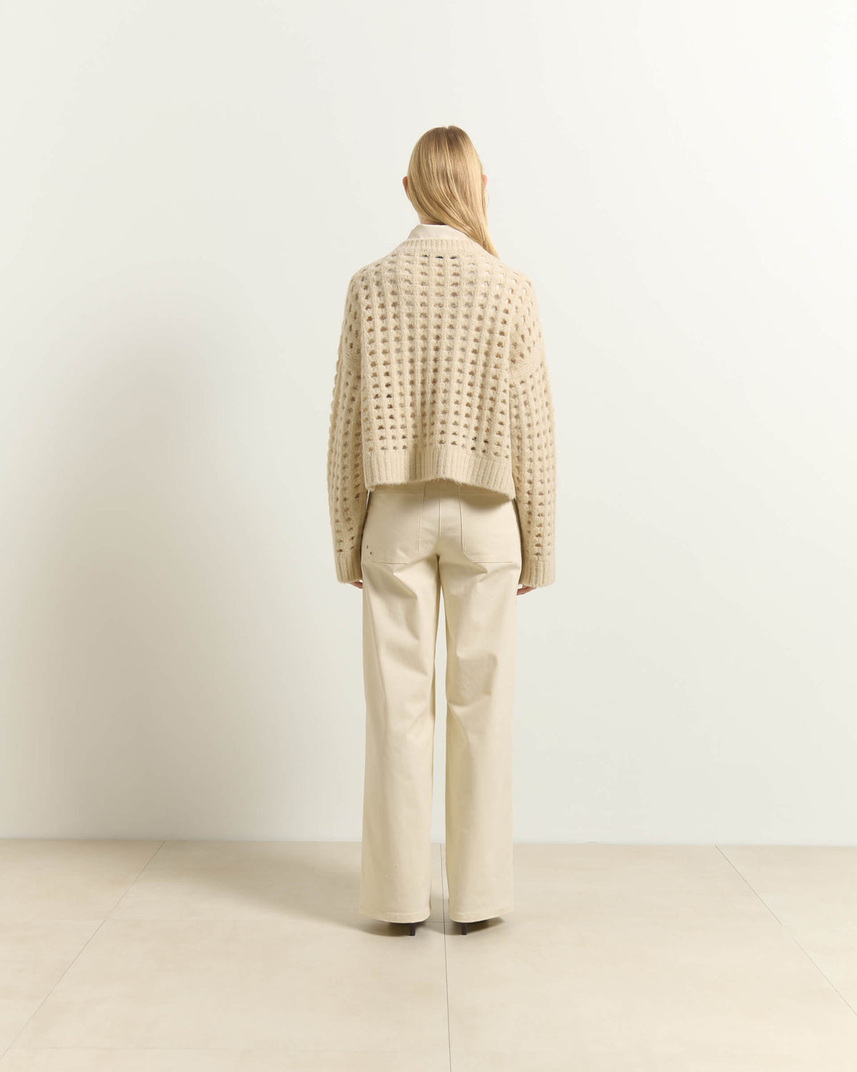 Maglione Traforato In Misto Mahair