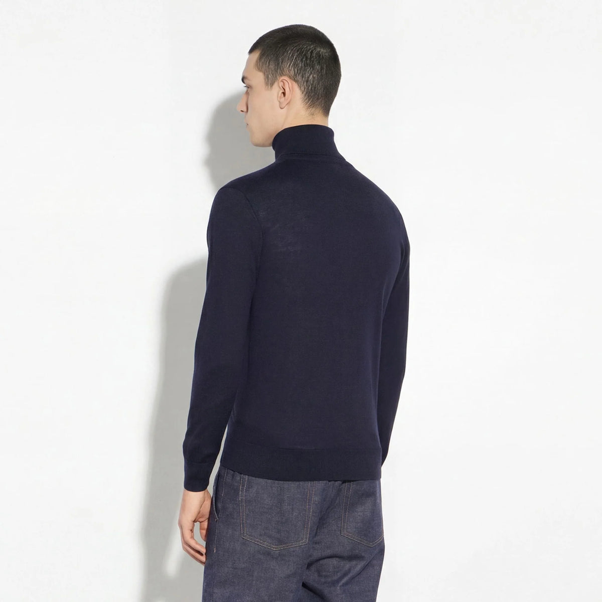 Maglia Cardigan con Zip in Lana Finezza 16