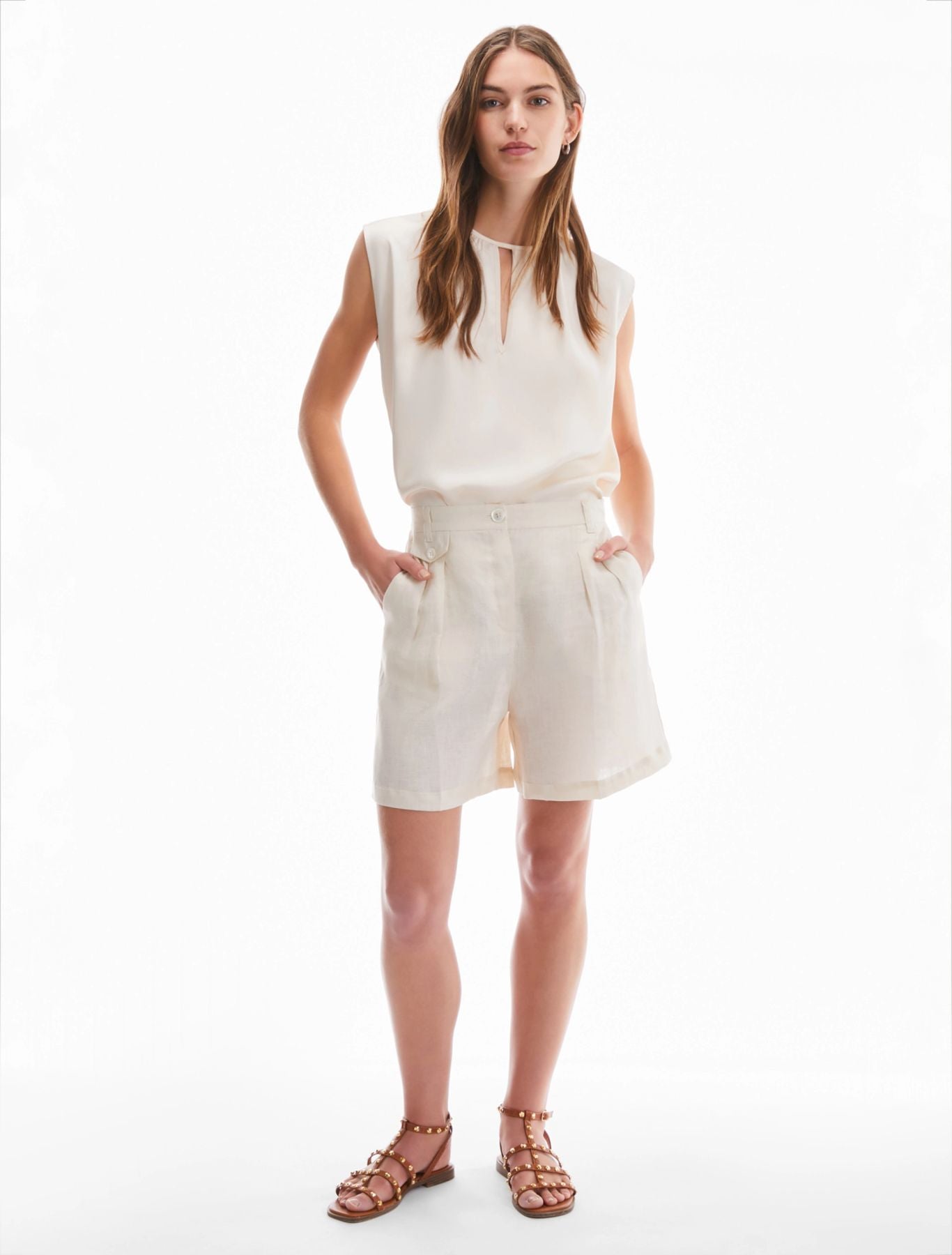 Shorts in puro lino