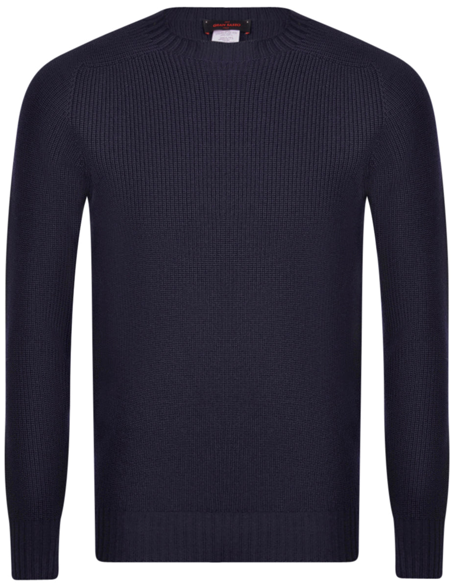 Girocollo Rain Wool A Coste