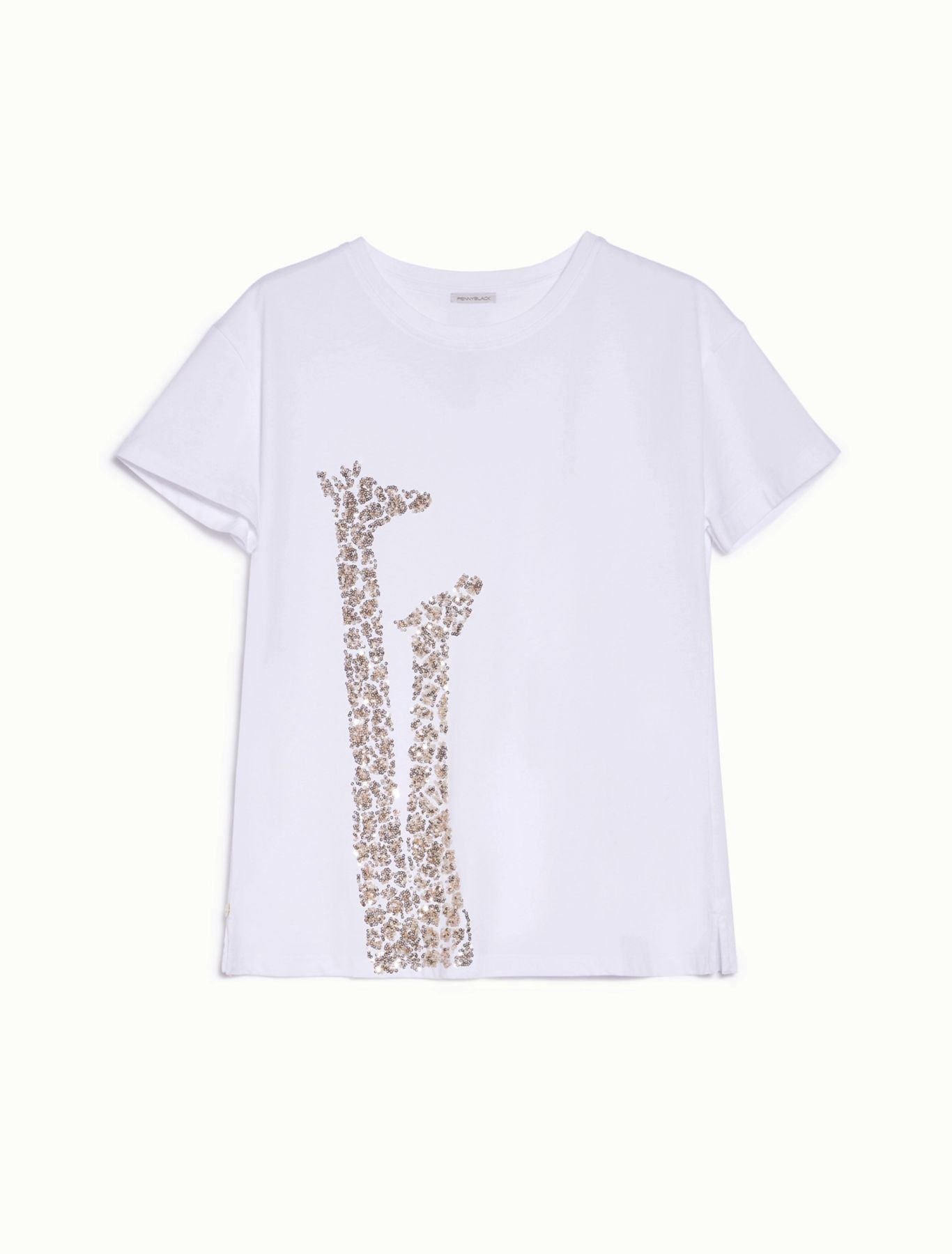 T-shirt in cotone con ricami