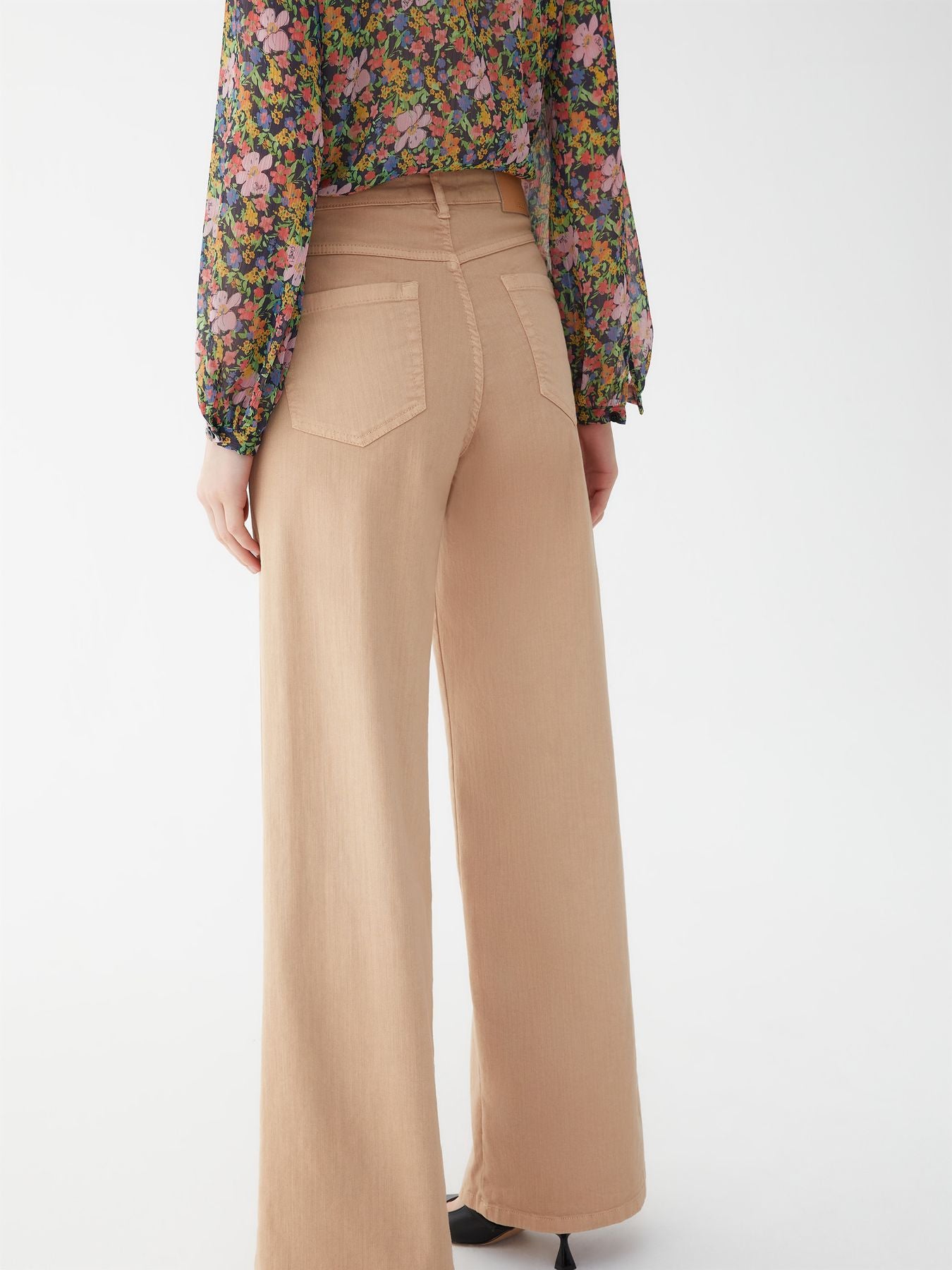 Pantaloni denim gamba larga