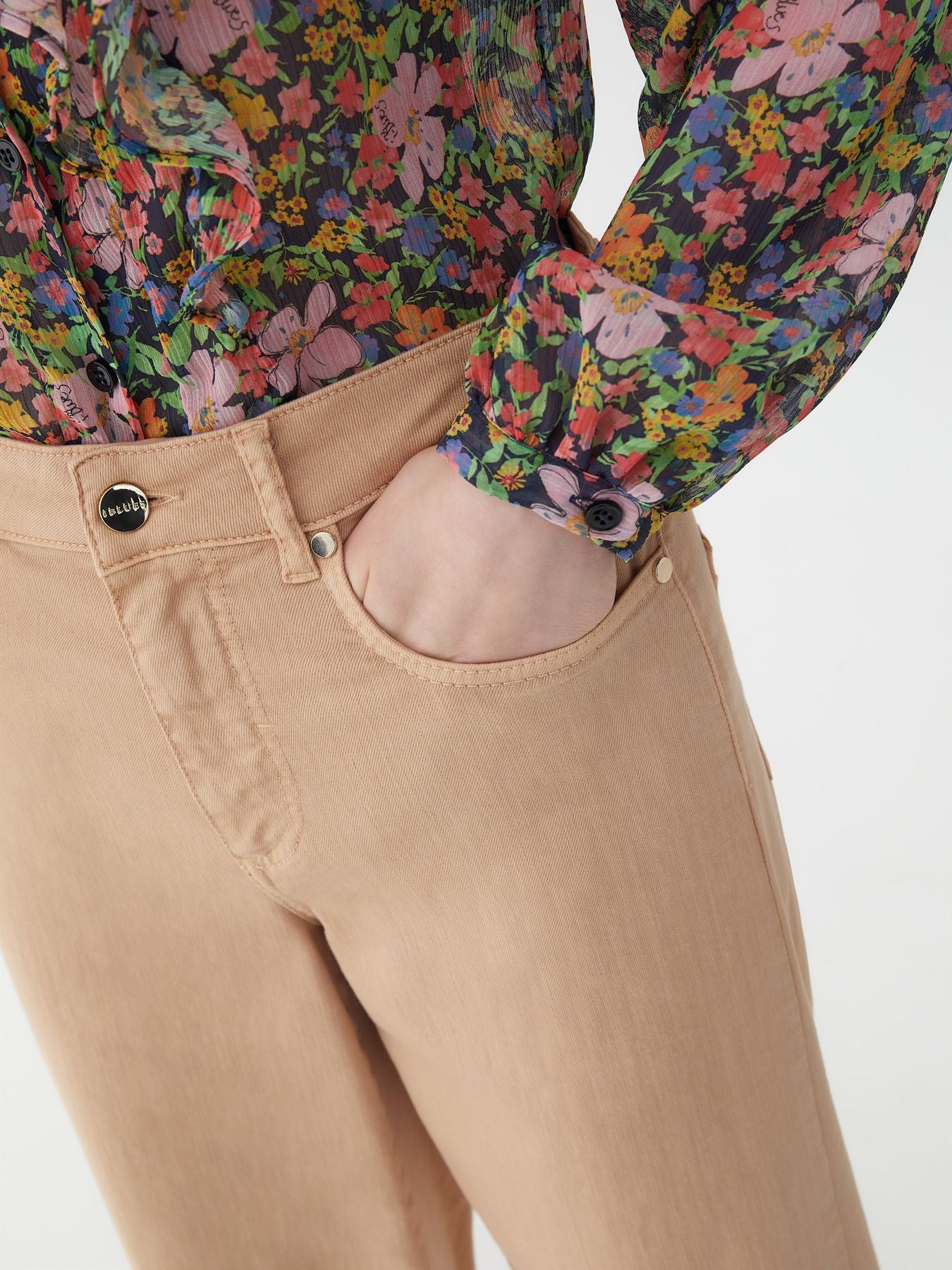 Pantaloni denim gamba larga