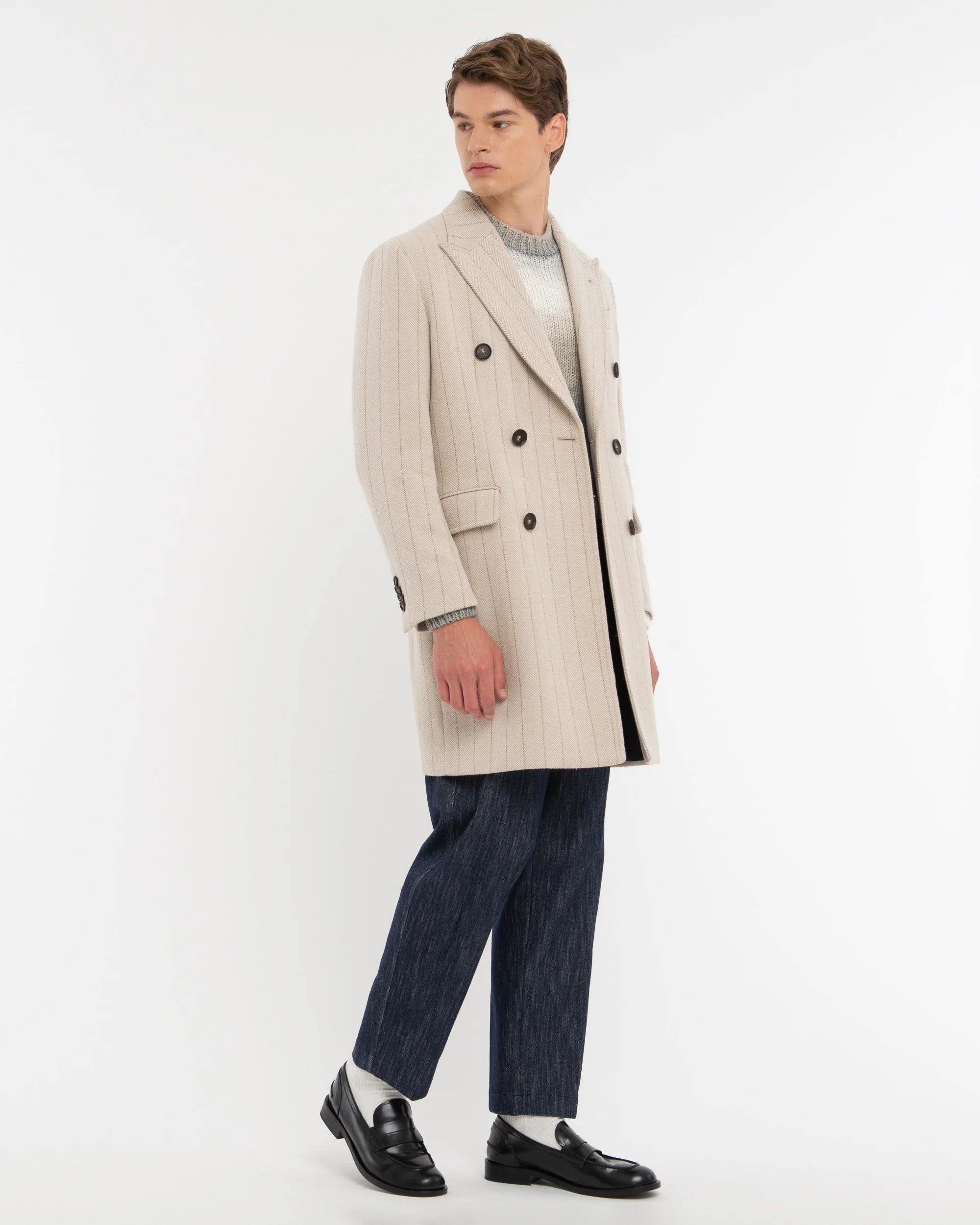 Cappotto Doppiopetto Resca Gessato