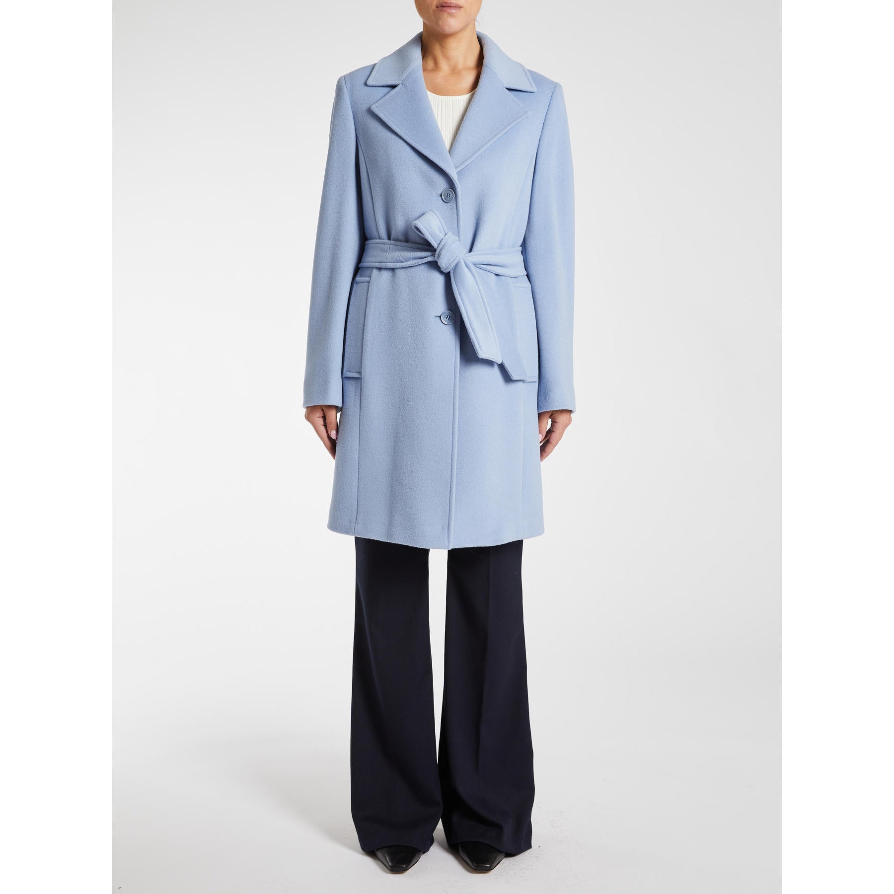 Cappotto Corto Con Cintura